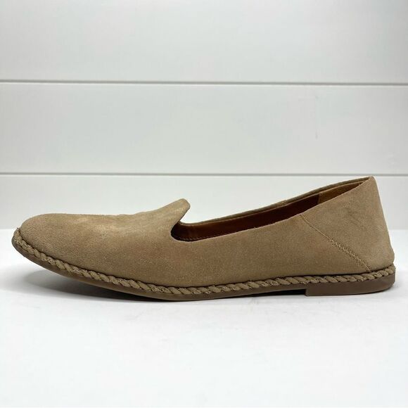 Franco Sarto Jasmine Leather Suede Slip On Flat Sandstone 8 Loafer - Picture 13 of 15